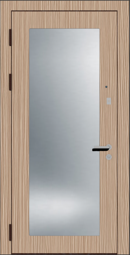 Дверная панель с зеркалом венге светлое